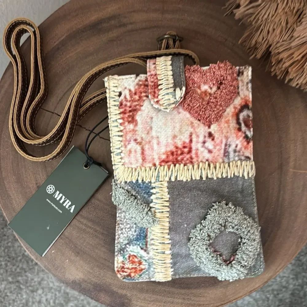 Myra Desert Sage Fringe Cell Phone Bag